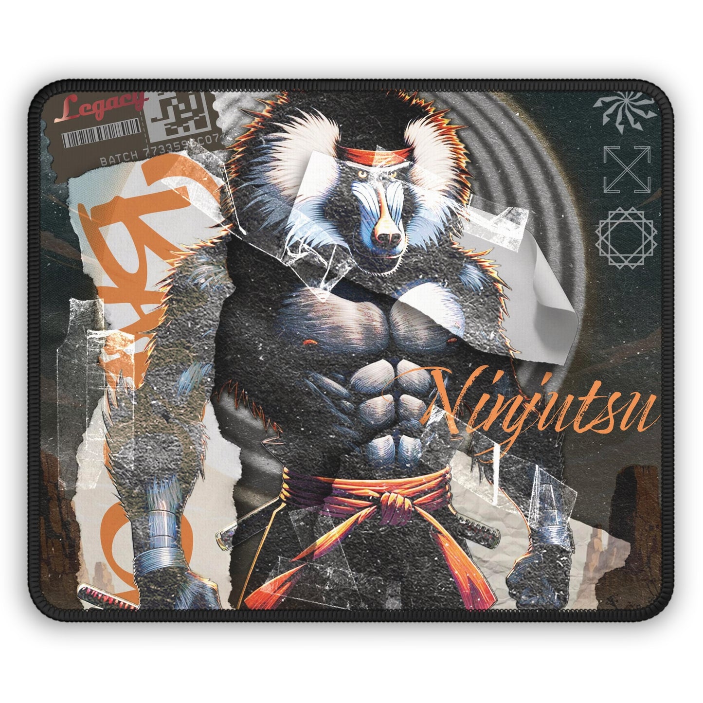 Baboon Ninjutsu Gaming Mouse Pad