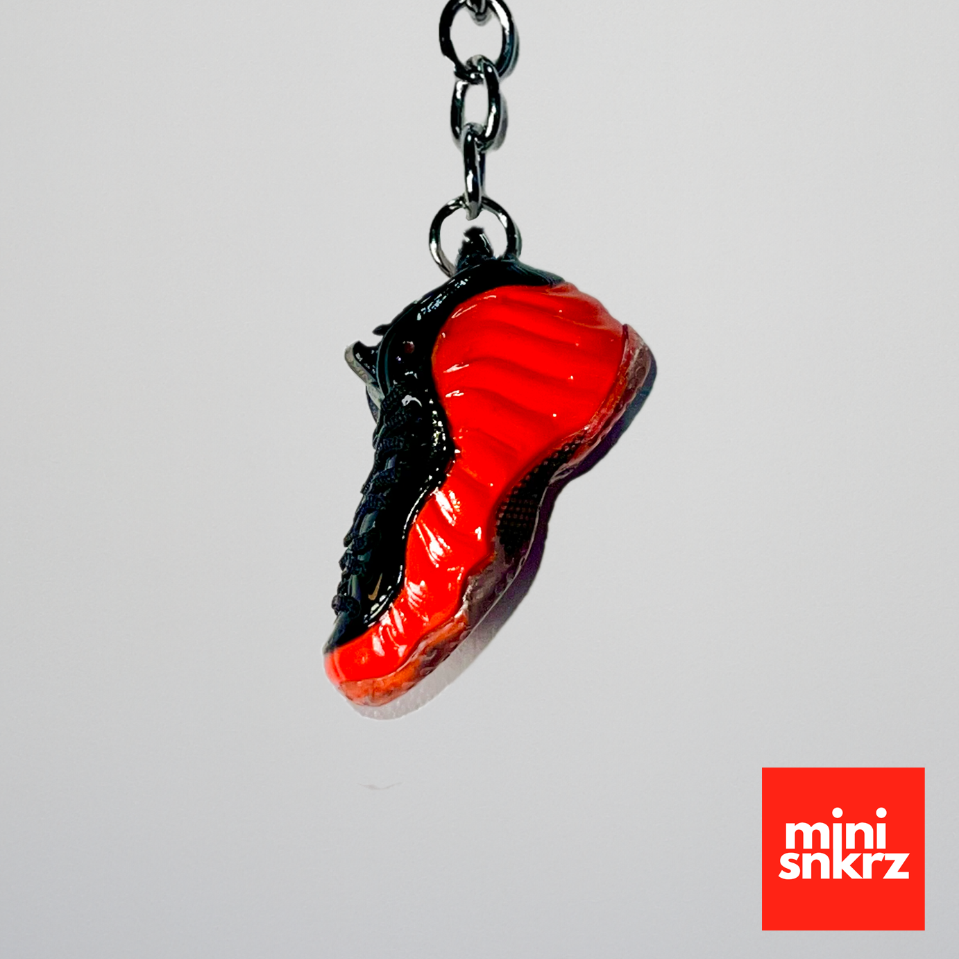 Metallic Red Air Foamposite One Keychain Mini Snkrz